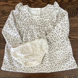 BabyGap Like New Leopard Print Baby Dress with Bloomers